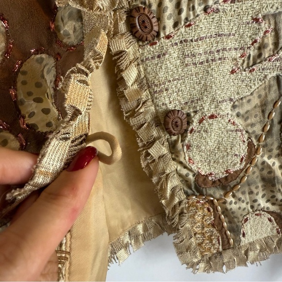 Vintage 1990s Sandy Starkman Designer
Cardigan With Patchwork Abstract Size:M - Picture 10 of 17